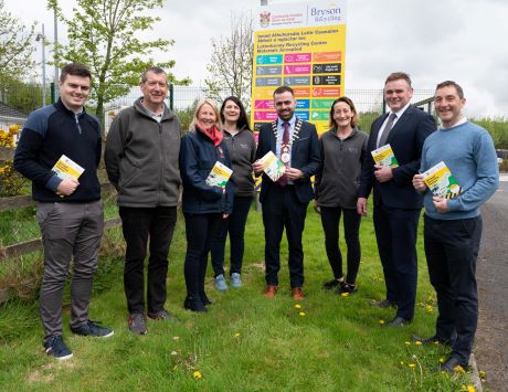 Pictured (L/R) Anthony Moylette, Connie Gallagher, Suzanne Bogan, Terrie McWilliams, Cathaoirleach of Donegal County Council Cllr Jack Murray, Claire McCallum, Michael McGarvey, Director of Service, Water & Environment, Donegal County Council and John McCarron, Senior Executive Engineer, Water & Environment